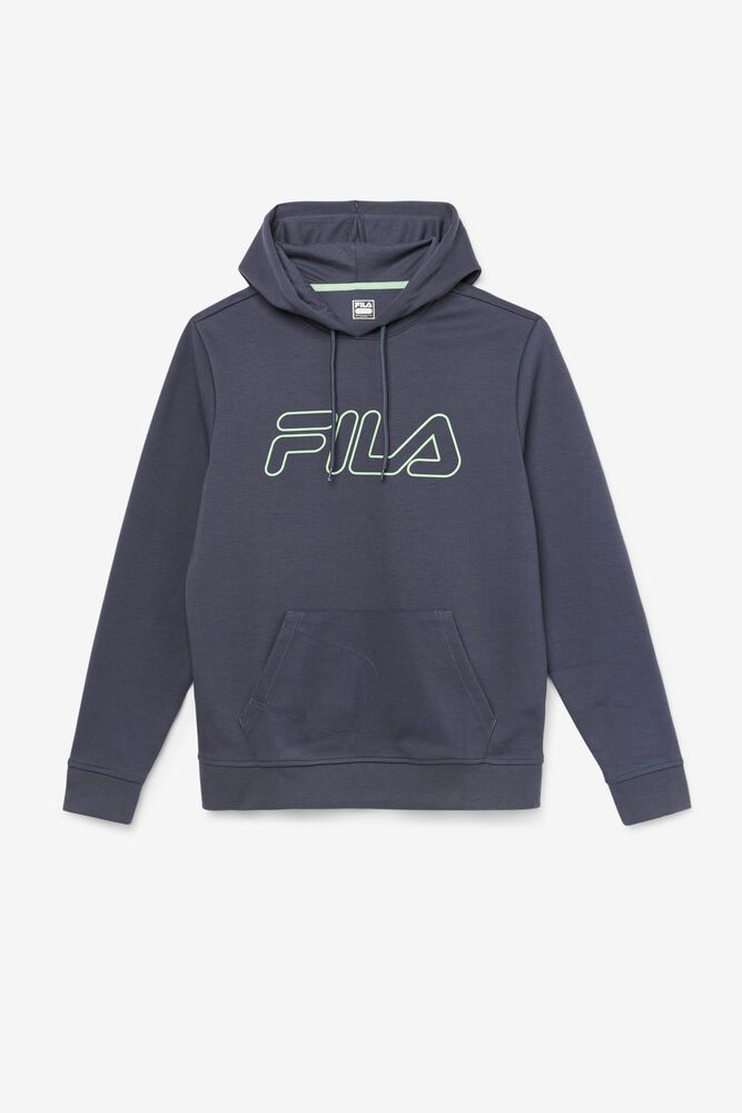 Fila Hoodie Mens Grey - Leonidas - Philippines 9307256-HE